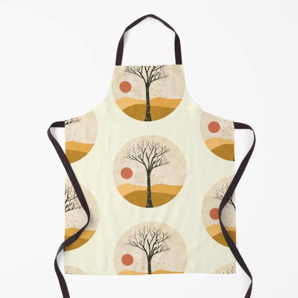 Item preview, Minimalist boho tree with falling petals on a desert sticker designed and sold by DozyJov.