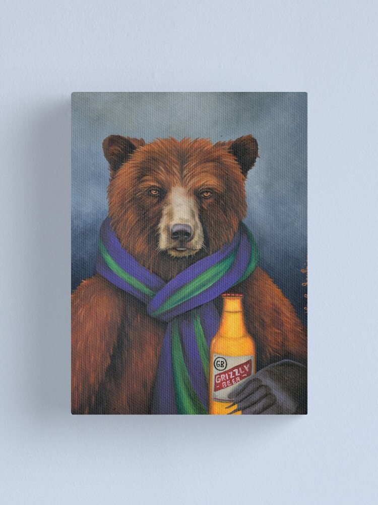 Alternate view of Grizzly Beer Canvas Print