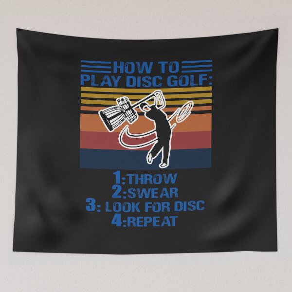 Artikelvorschau, So spielen Sie Disc Golf Throw Swear Look For Disc Repeat Vintage s schwarz entworfen und verkauft von ChaiSonSirionga.