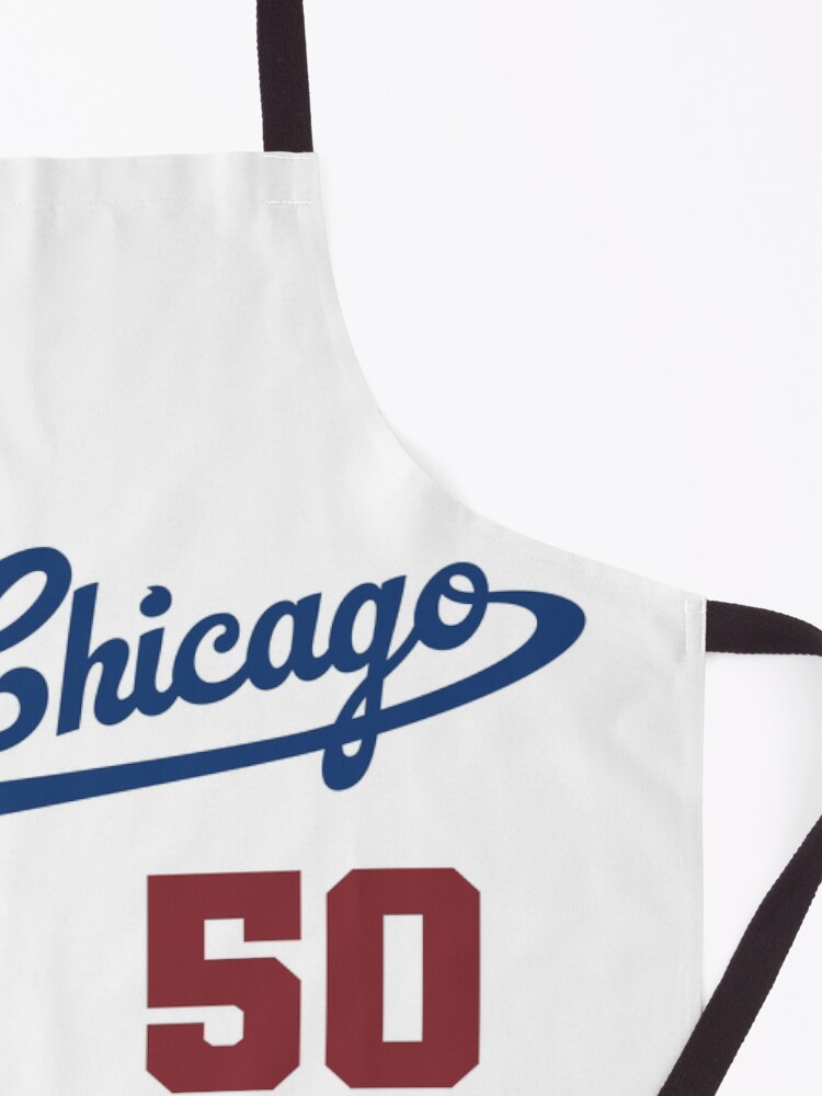 Thumbnail 3 of 6, Apron, Port Chicago 50 Graphic (Royal Blue/Red) designed and sold by PortChicago.