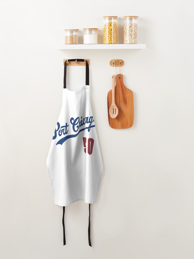 Thumbnail 4 of 6, Apron, Port Chicago 50 Graphic (Royal Blue/Red) designed and sold by PortChicago.