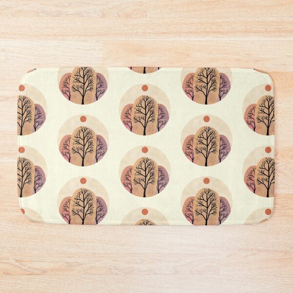 Item preview, Minimalist boho multicolor autumn tree on a sunset sticker designed and sold by DozyJov.