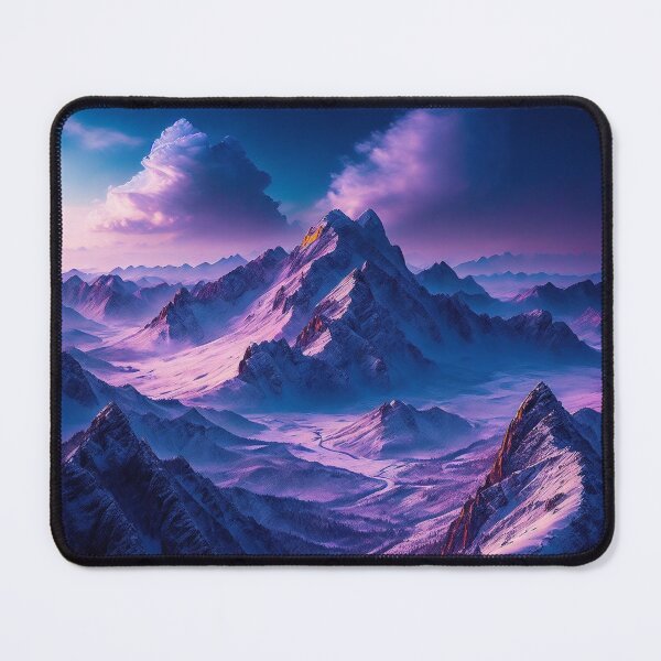 Item preview, An Aerial View of Jagged Mountain Ranges Covered in Snow and Clouds, Ai Generated Art designed and sold by AiGens.