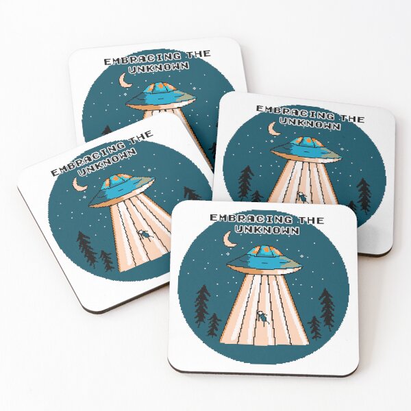 Item preview, Embracing the Unknown - Pixel Art UFO Design designed and sold by SketchyPedals.