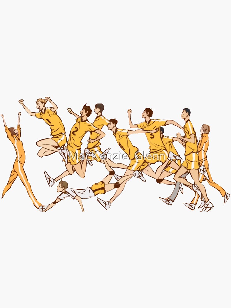 "Haikyuu!! Johzenji Team!" Sticker for Sale by draweedraws | Redbubble