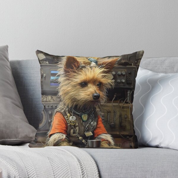 Item preview, A cockerspeniel DJ dog hears music and drinks coffee,puppy, cub, dog, animals, cap, cartoon, beautiful, cute, personification, kitten,musical designed and sold by Hermossa-Art.