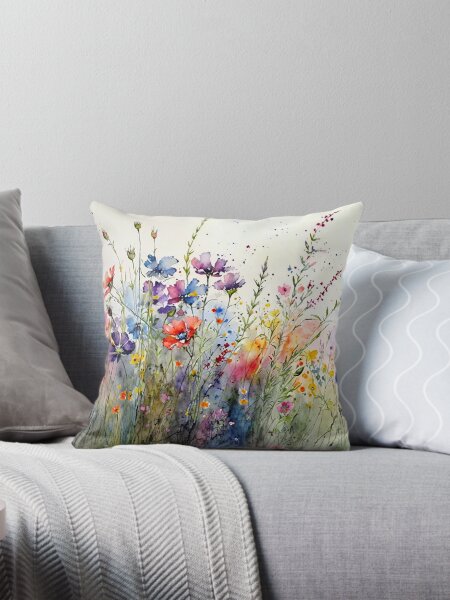 Item preview, Wildflower Field Watercolor 5 designed and sold by marknprints.