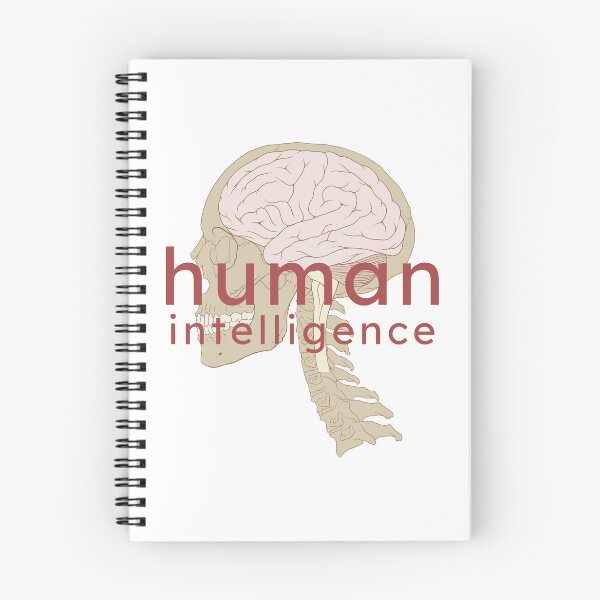 Item preview, Human intelligence with brain and skull, anti-AI, say no to artificial intelligence designed and sold by wondertree.