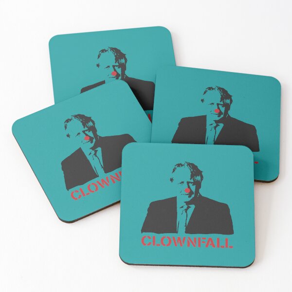 Item preview, The Clownfall of Boris Johnson Stencil Street Art Style designed and sold by CagnaVera.