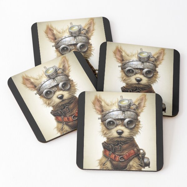Item preview, Cool cockerspeniel dog with adventurous-looking glasses,puppy, cub, dog, animals, cap, cartoon, beautiful, cute, personification, kitten,musical designed and sold by Hermossa-Art.