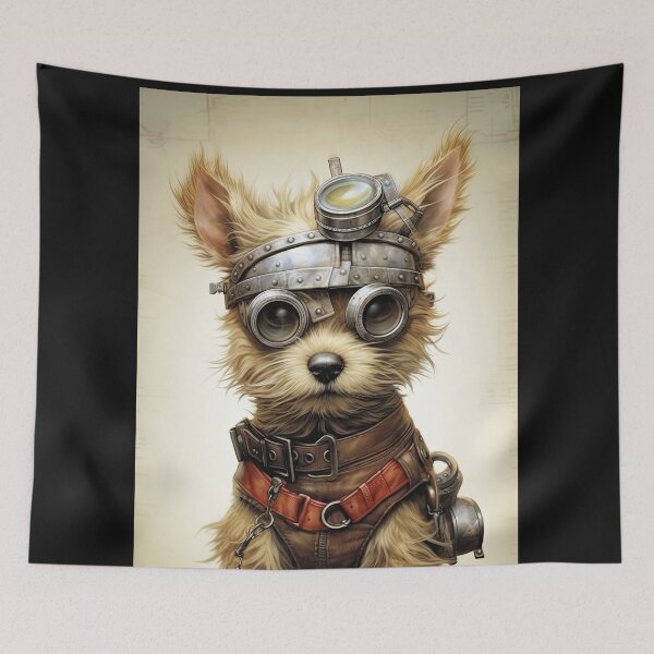 Item preview, Cool cockerspeniel dog with adventurous-looking glasses,puppy, cub, dog, animals, cap, cartoon, beautiful, cute, personification, kitten,musical designed and sold by Hermossa-Art.