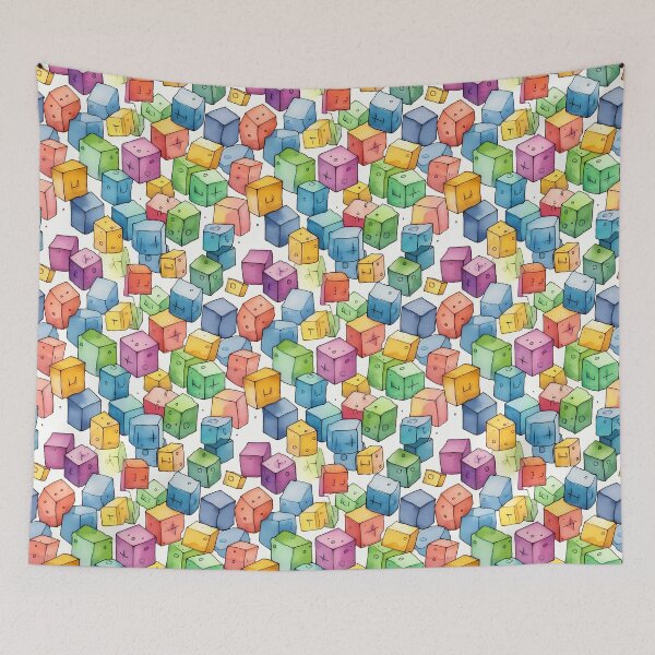 Item preview, Colorful dice - illustration - watercolor designed and sold by Pixelboys.