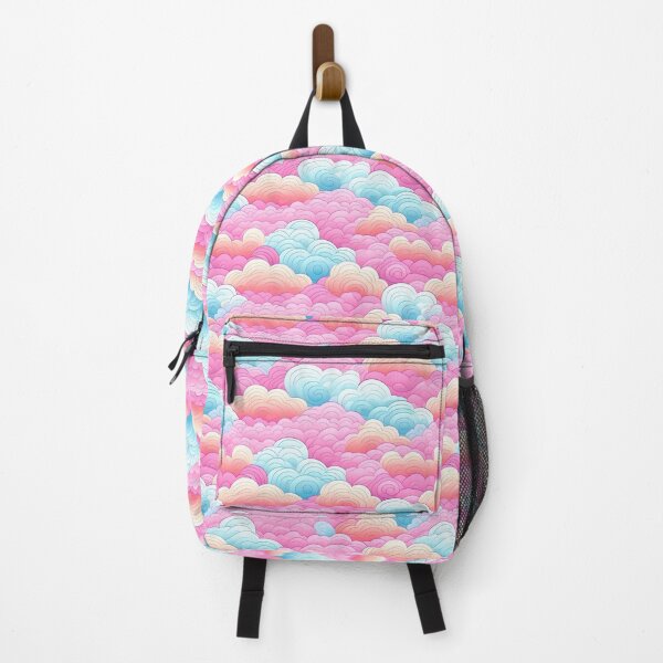 Item preview, Blue and pink cotton candy cloud pattern designed and sold by AstraNovaStudio.