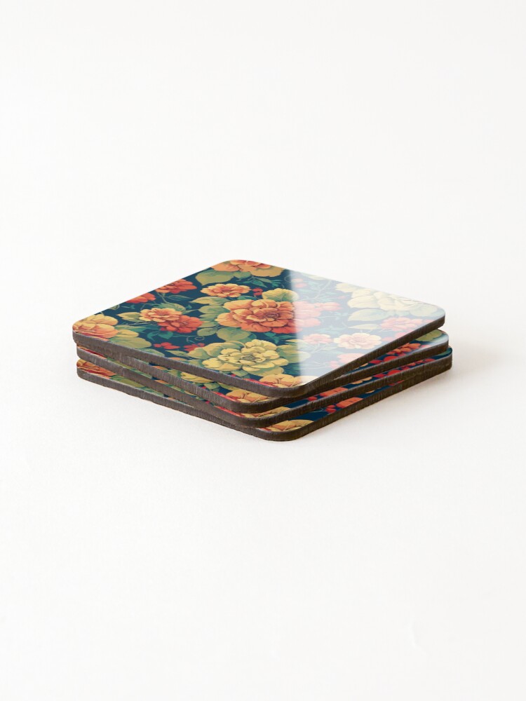 Thumbnail 4 of 5, Coasters (Set of 4), Flowerbed III designed and sold by RKDDesigns.