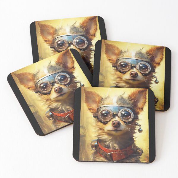 Item preview, Cool dog with adventurous-looking glasses,puppy, cub, dog, animals, cap, cartoon, beautiful, cute, personification, kitten,musical designed and sold by Hermossa-Art.