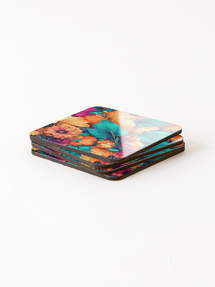 Thumbnail 4 of 5, Coasters (Set of 4), Spring flower bed IIII designed and sold by RKDDesigns.