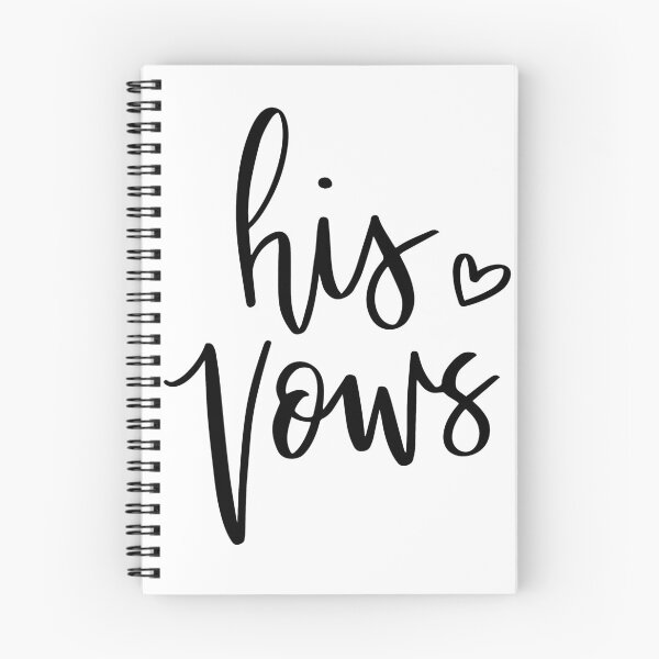 Item preview, His Vows Notebook designed and sold by PaperParty.