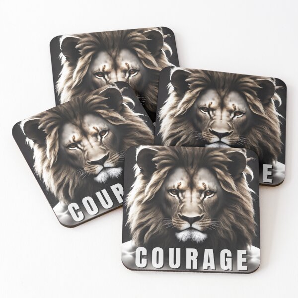 Item preview, Courage Quote Lion Motivational designed and sold by harshu77.