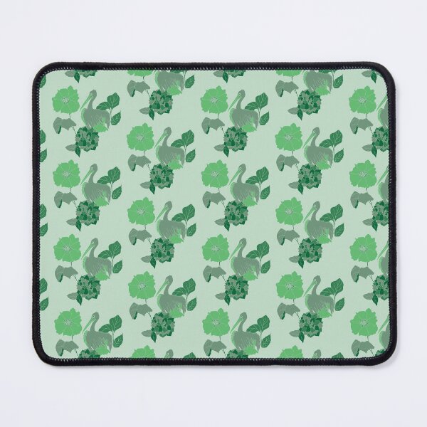 Item preview, Pelicans in the flowers green version designed and sold by GENEST-V.