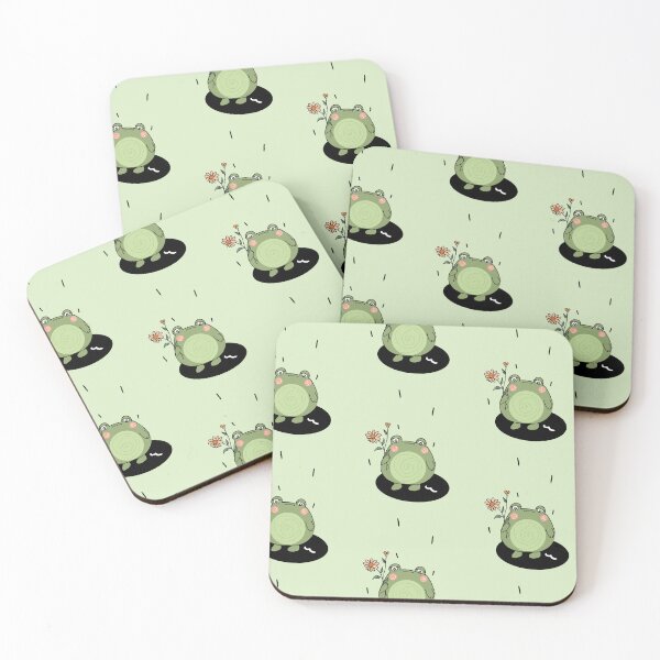 Item preview, Cute Green Frog Holding Flowers designed and sold by GaemGlomDesign.