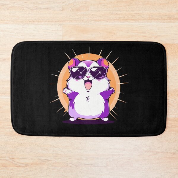 Item preview, summer party cute hamster in sunglasses designed and sold by ArtHideaway.