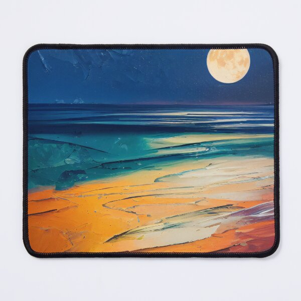 Item preview, Summer dream of love - oil painting - the sound of the sea in the full moon - romance designed and sold by Pixelboys.