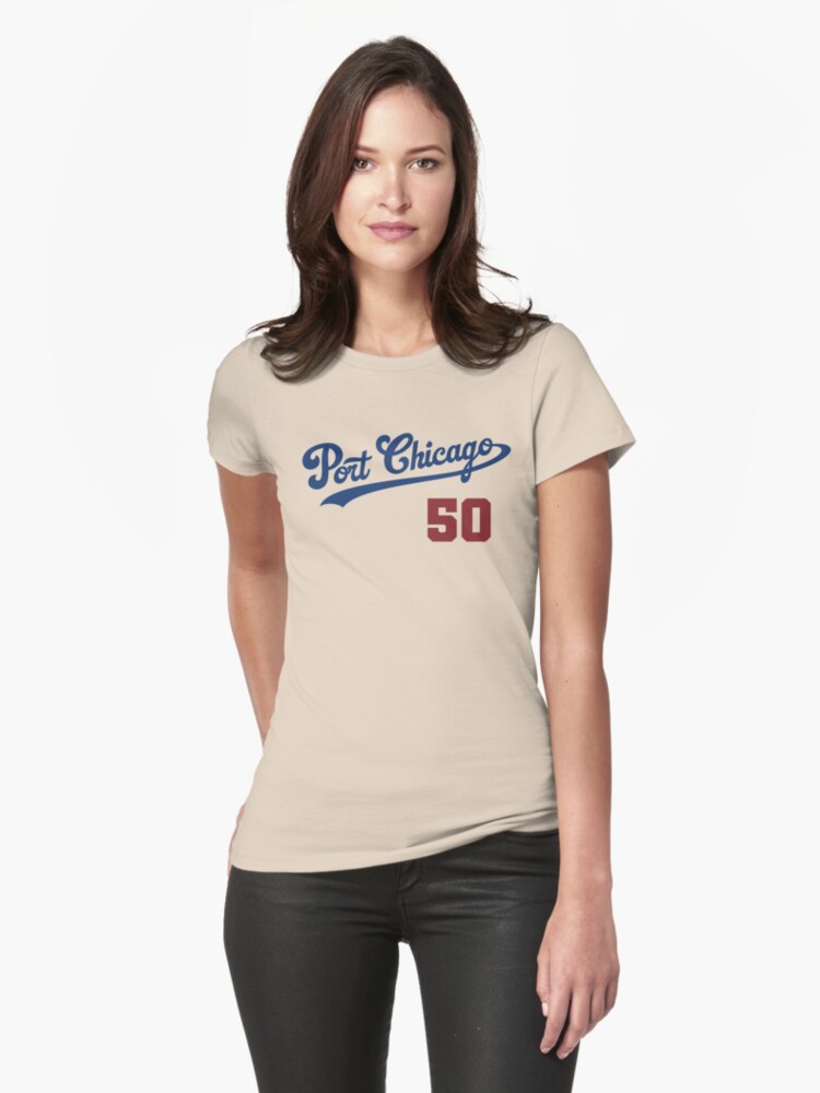 Thumbnail 1 of 3, Fitted T-Shirt, Port Chicago 50 Graphic (Royal Blue/Red) designed and sold by PortChicago.