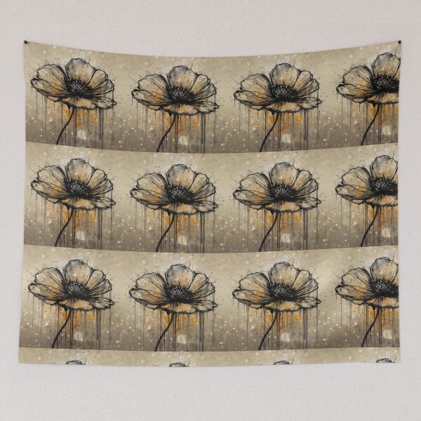 Item preview, Black Flower Boho Sketch Style designed and sold by Figuradam.