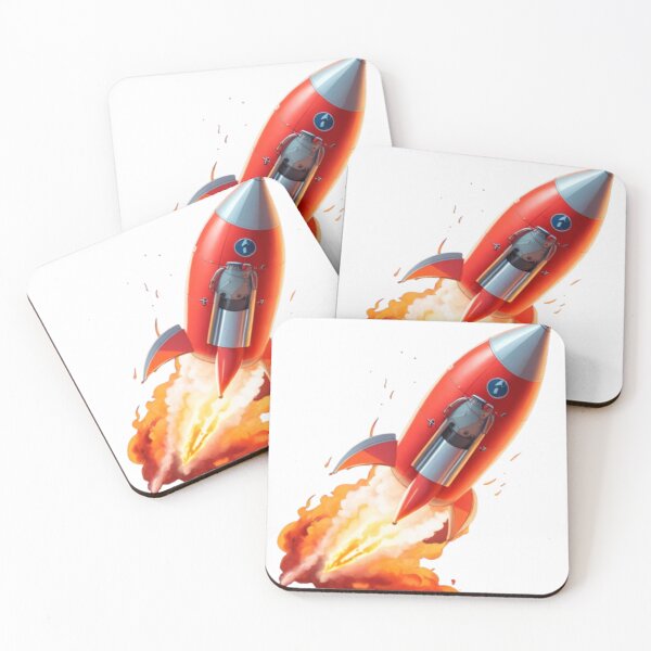 Item preview, Red Rocket Launch - Space Exploration designed and sold by aiprintiq.