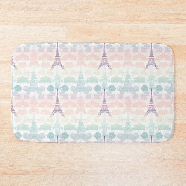 Item preview, Eiffel Tower Springtime Travel Tile | Minimalist Pastel Wanderlust Pattern designed and sold by FamMeetsWorld.