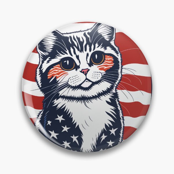 Item preview, patriot  cute cat  against the background of the flag designed and sold by jkrphoto.