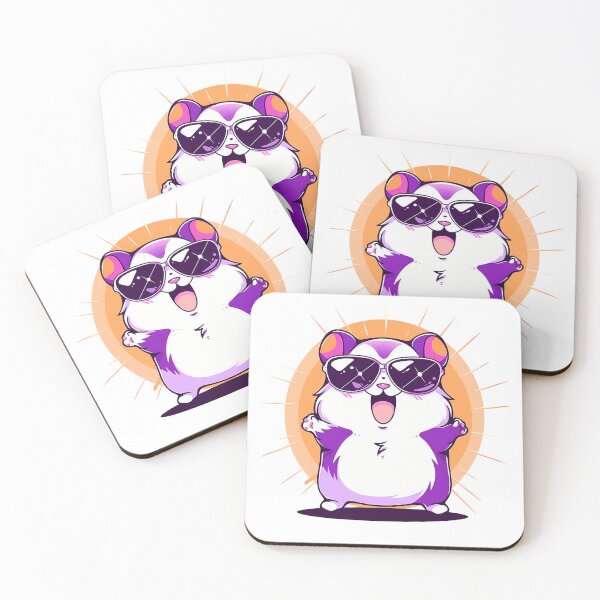 Item preview, summer party cute hamster in sunglasses designed and sold by ArtHideaway.
