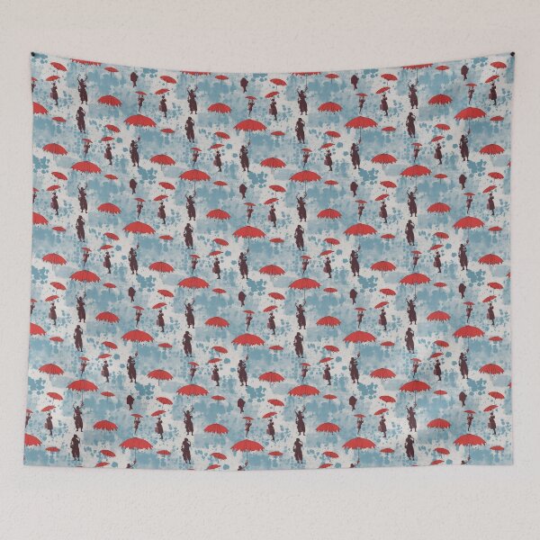 Item preview, Summer rain with red umbrella - cloudburst of emotions designed and sold by Pixelboys.