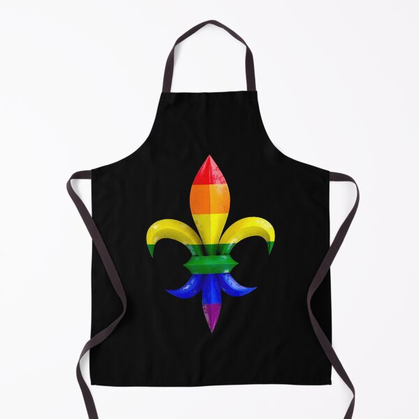 Item preview, Fleur de Lys / Fleur de Lis in rainbow colors plastic, dark background designed and sold by lathspell.