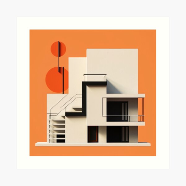 "Beautiful Bauhaus Architecture Poster, Poster of Bauhaus Architectural