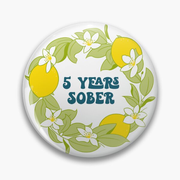 Item preview, Five Years Sober Anniversary designed and sold by SoberSqueeze.