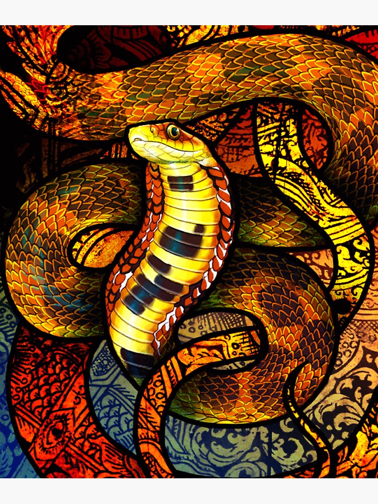 snake 3d Colored Art Drawing