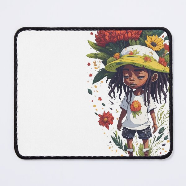 Item preview, Rastafari boy with hat and dreadlock hair flower splash designed and sold by Sashindra Wijayarathna.