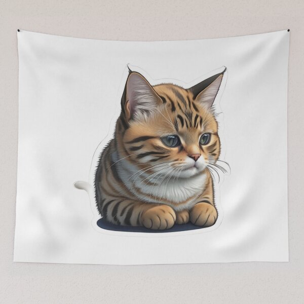 Item preview, sad cat designed and sold by BAHO STORE.