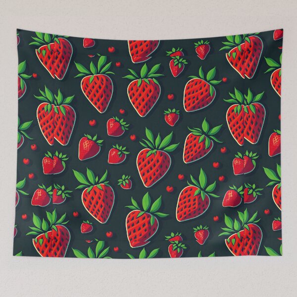 Item preview, Strawberry Fruit Seamless Pattern designed and sold by druidwolfart.