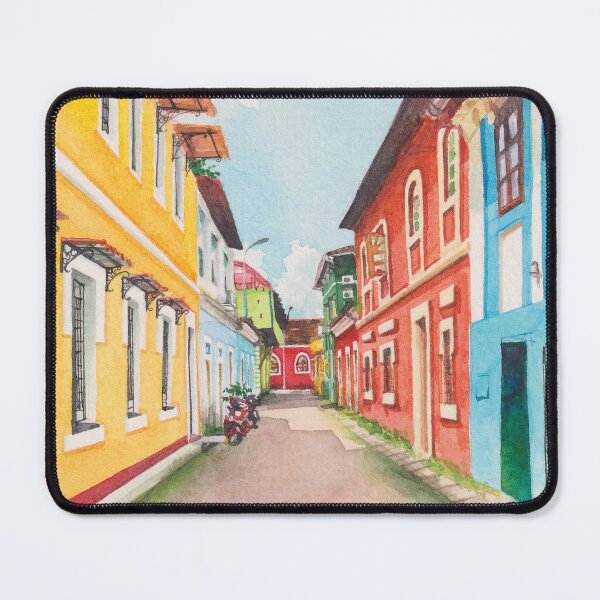 Item preview, Fontainhas streets #1 designed and sold by SiaIllustrates.