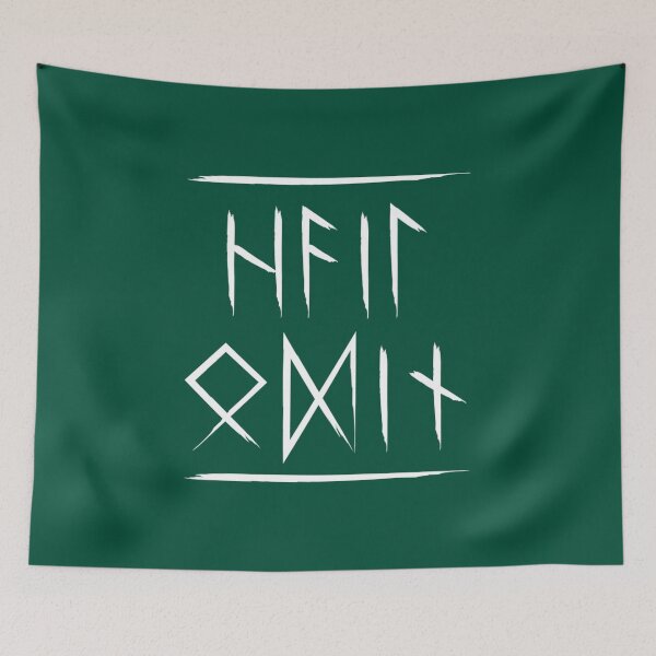 Item preview, Hail Odin Pagan Norse Runes Futhark Mask  designed and sold by EdwinRaynor9.