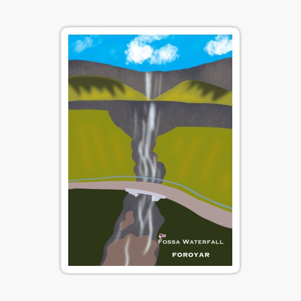 Item preview, Fossa waterfall Faroe Islands designed and sold by ArtbyAnnikaj.