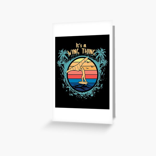 Item preview, It's a Wing Thing Retro Vintage Wing Foil Wing Surf Wingfoiler Wingsurfer designed and sold by LumbardaDesigns.