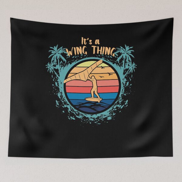 Item preview, It's a Wing Thing Retro Vintage Wing Foil Wing Surf Wingfoiler Wingsurfer designed and sold by LumbardaDesigns.