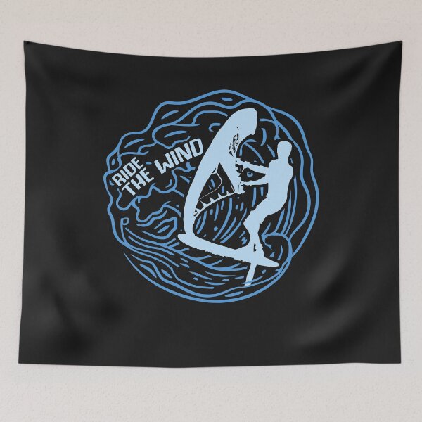 Item preview, Ride the Wind Retro Vintage Wing Foil Wing Surf Wingfoiler Wingsurfer designed and sold by LumbardaDesigns.