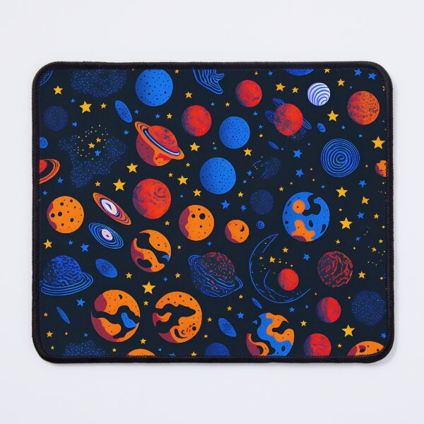 Item preview, Space Planets Seamless Pattern  designed and sold by druidwolfart.