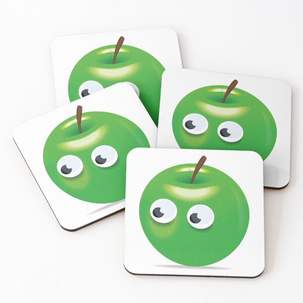 Item preview, Funny Cartoon Green Apple with Googly Eyes designed and sold by origoo.