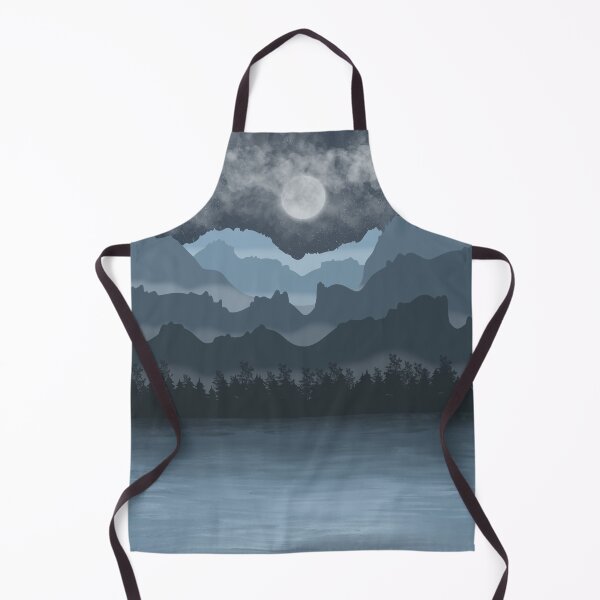 Item preview, Moonlit Mountain and Lake Landscape designed and sold by OldWrensAlley.