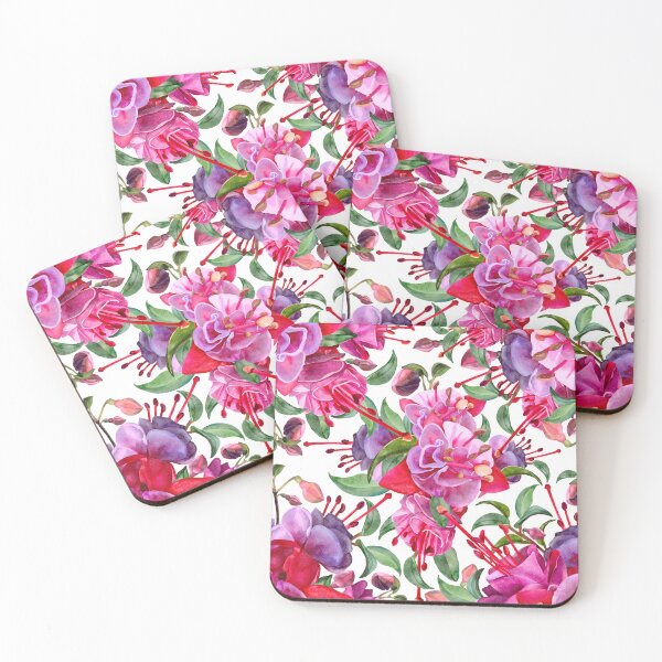 Item preview, Watercolor Fuchsia Flowers - Pink and Purple Palette designed and sold by Sketchbook Designs.